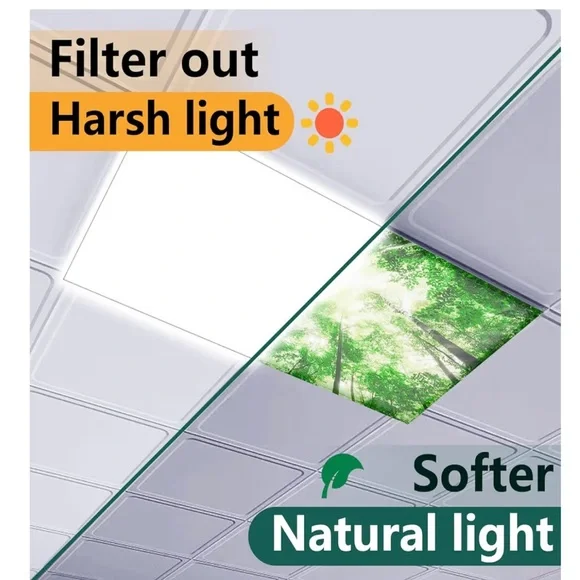 Fluorescent Light Cover Green Forest Canopy Ceiling Art - Nature Print - Picture 3 of 5